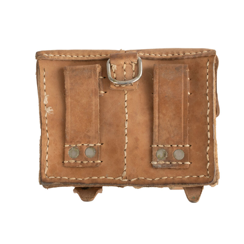 Serbian Dual Ammo Leather Pouch | Used, , large image number 2