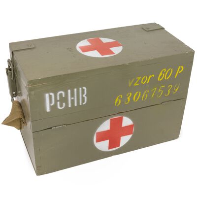 Czech Army Wooden Medical Box | Used #2 Condition [2 Box/Unit]