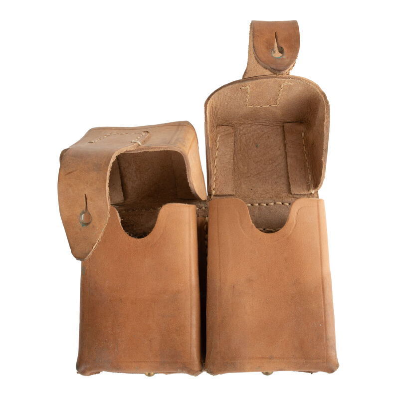Serbian Dual Ammo Leather Pouch | Used, , large image number 1