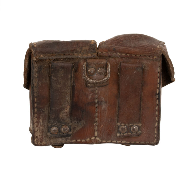 Serbian Dual Ammo Leather Pouch | Used, , large image number 5