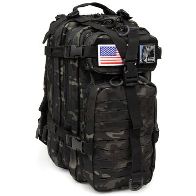 HITCO™ Assault Pack | MOLLE Backpack | Black Camo [2 Backpacks/Unit]