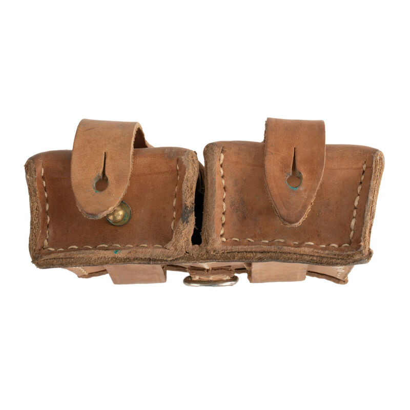 Serbian Dual Ammo Leather Pouch | Used, , large image number 3