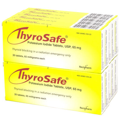 Potassium Iodide Tablets | ThyroSafe 10 Adult Doses [10 packs/unit], , large