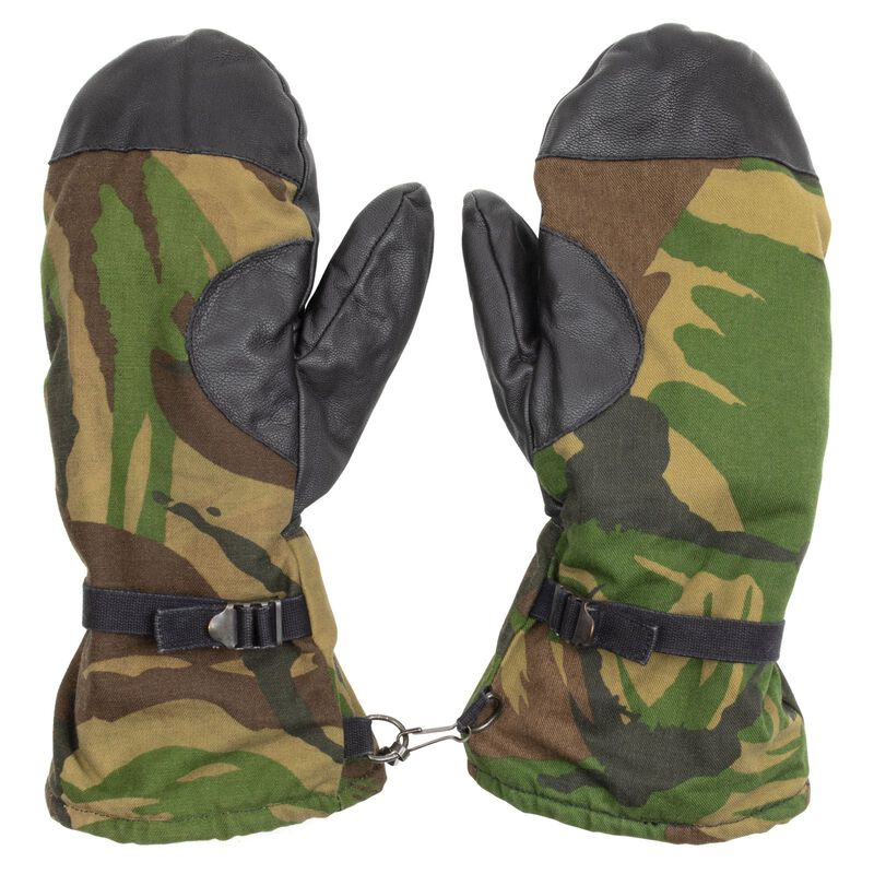 Dutch Military Woodland Mittens | Leather Palms, , large image number 0
